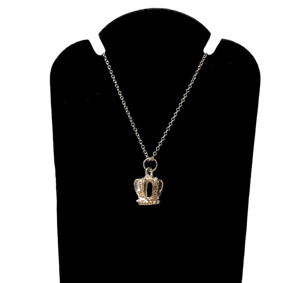HAND Crafted Silver Plate Necklace Chain Coronation Crown Jewels 3-D Pendant - Picture 5 of 7